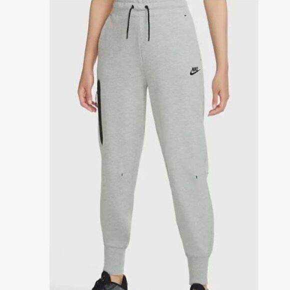 NIKE TECH FLEECE Sweatpants Gray / Black Size Small Women's - Picture 1 of 6